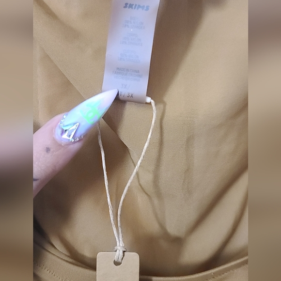 SKIMS Sarong Skirt Swim Cover Up Long Mesh Long Tonal Ring Almond Brown NWT 2X - Picture 5 of 6